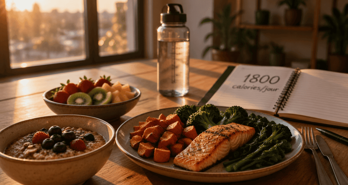 Repas équilibré 1800 calories par jour