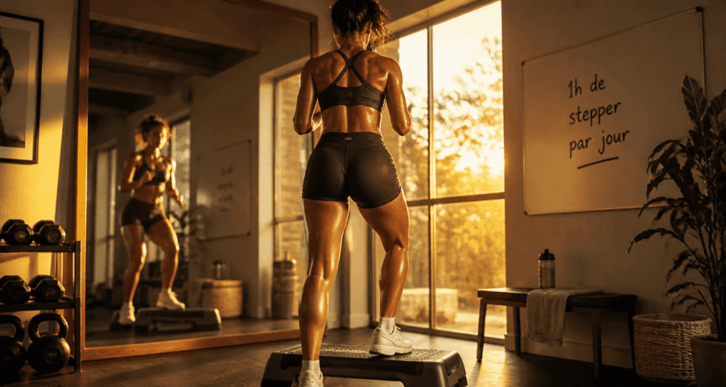 1h de stepper par jour resultats femme silhouette