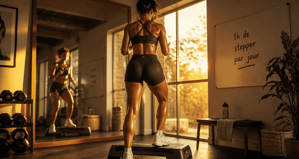 1h de stepper par jour resultats femme silhouette