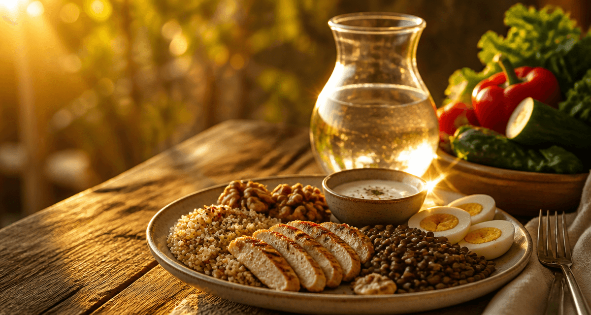 comment manger 60 g de proteine par jour assiette variée