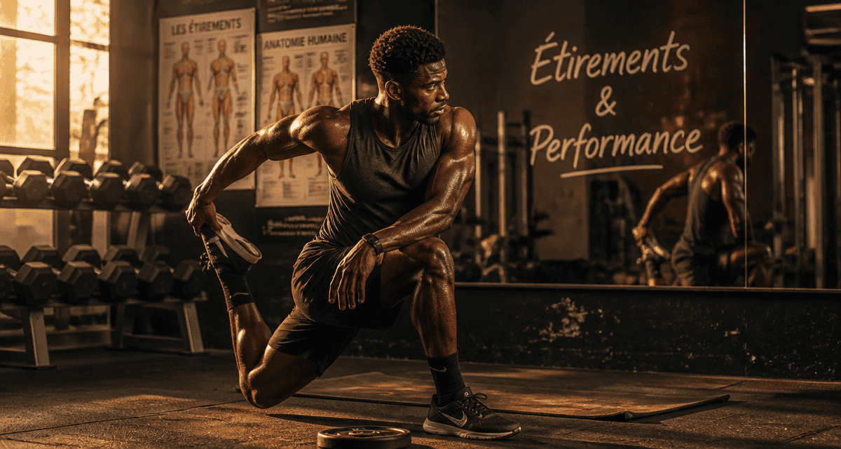 étirements musculation athlète miroir