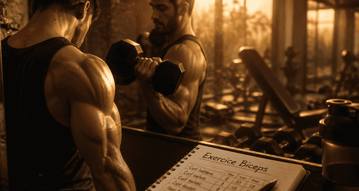 exercice biceps curl haltère musculation