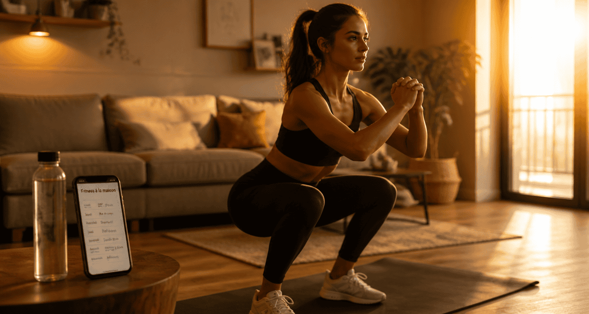 femmes fitness squat maison