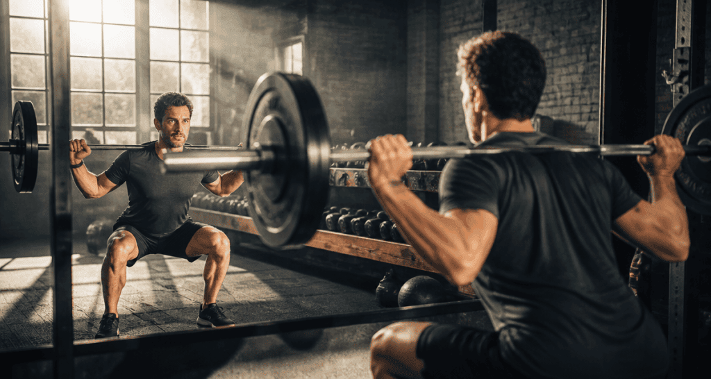 musculation homme 40 ans squat barre
