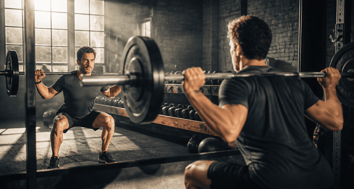 musculation homme 40 ans squat barre