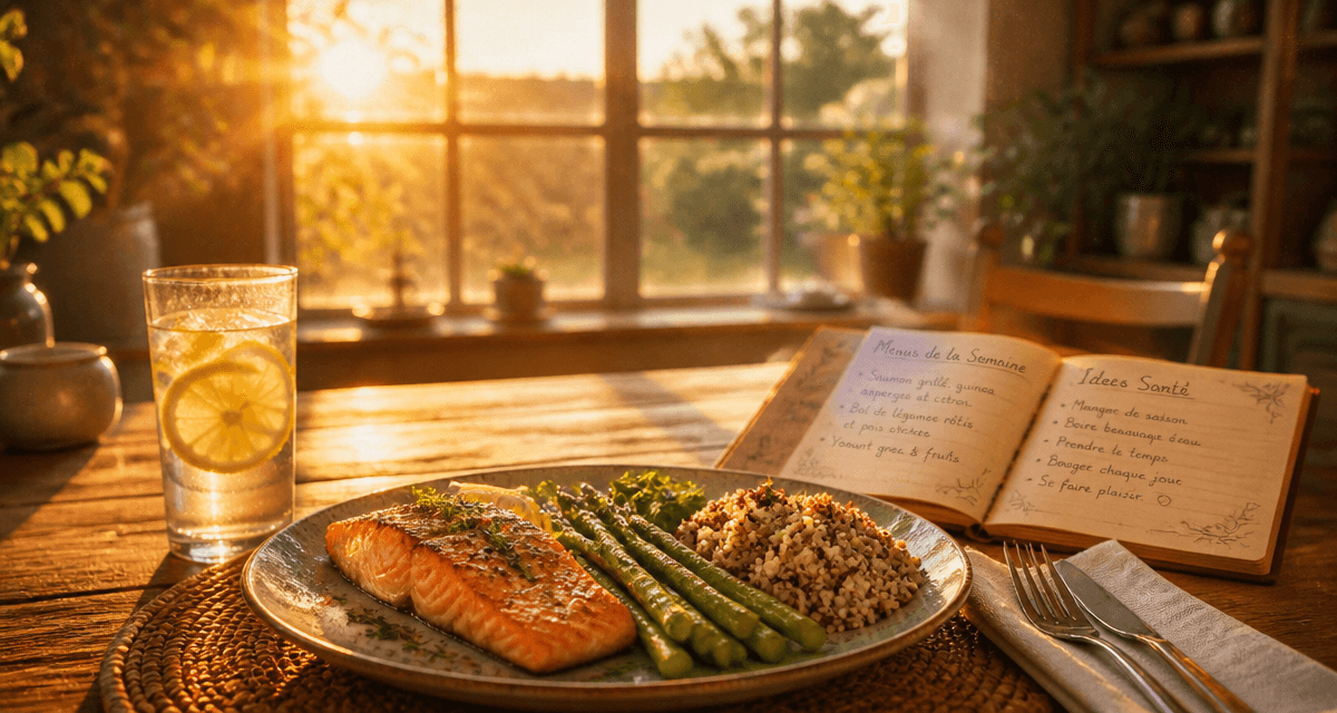 Perdre poids 1 semaine assiette saumon quinoa