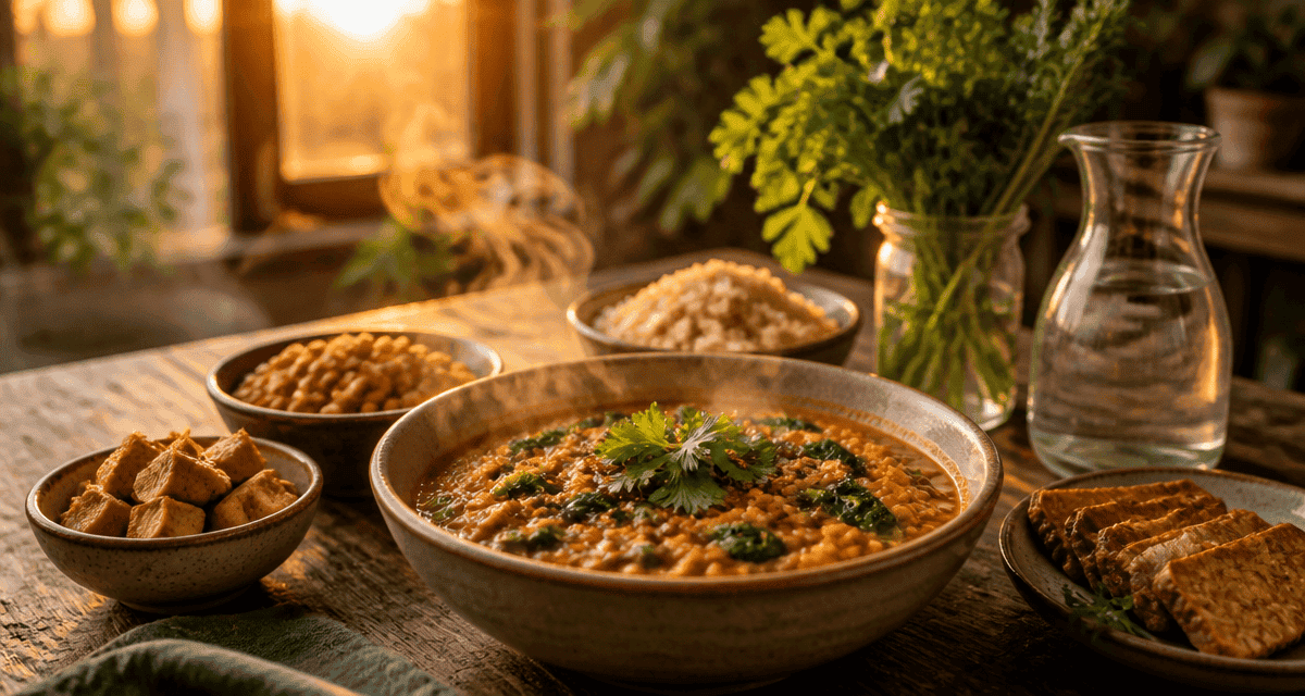 proteines vegetales pour maigrir bol curry lentilles et tofu