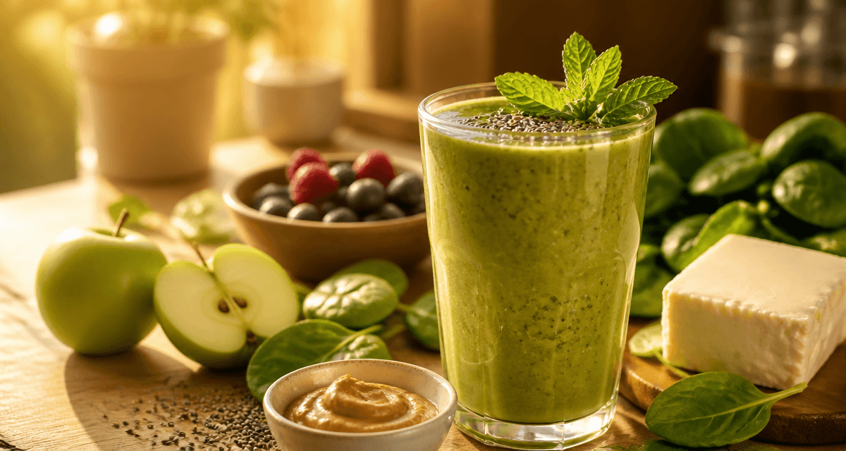 smoothie proteine pour maigrir avec epinards et graines de chia
