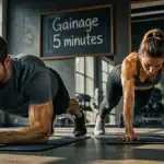 5 min de gainage par jour resultat homme femme