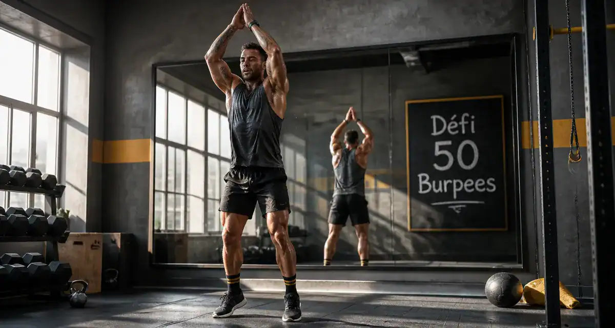 50 burpees par jour avant apres athlète salle de sport