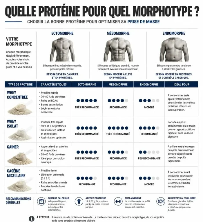 Comparatif des meilleures protéines pour la prise de masse musculaire selon le profil