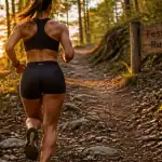 est ce que courir muscle les fessiers femme courant en forêt