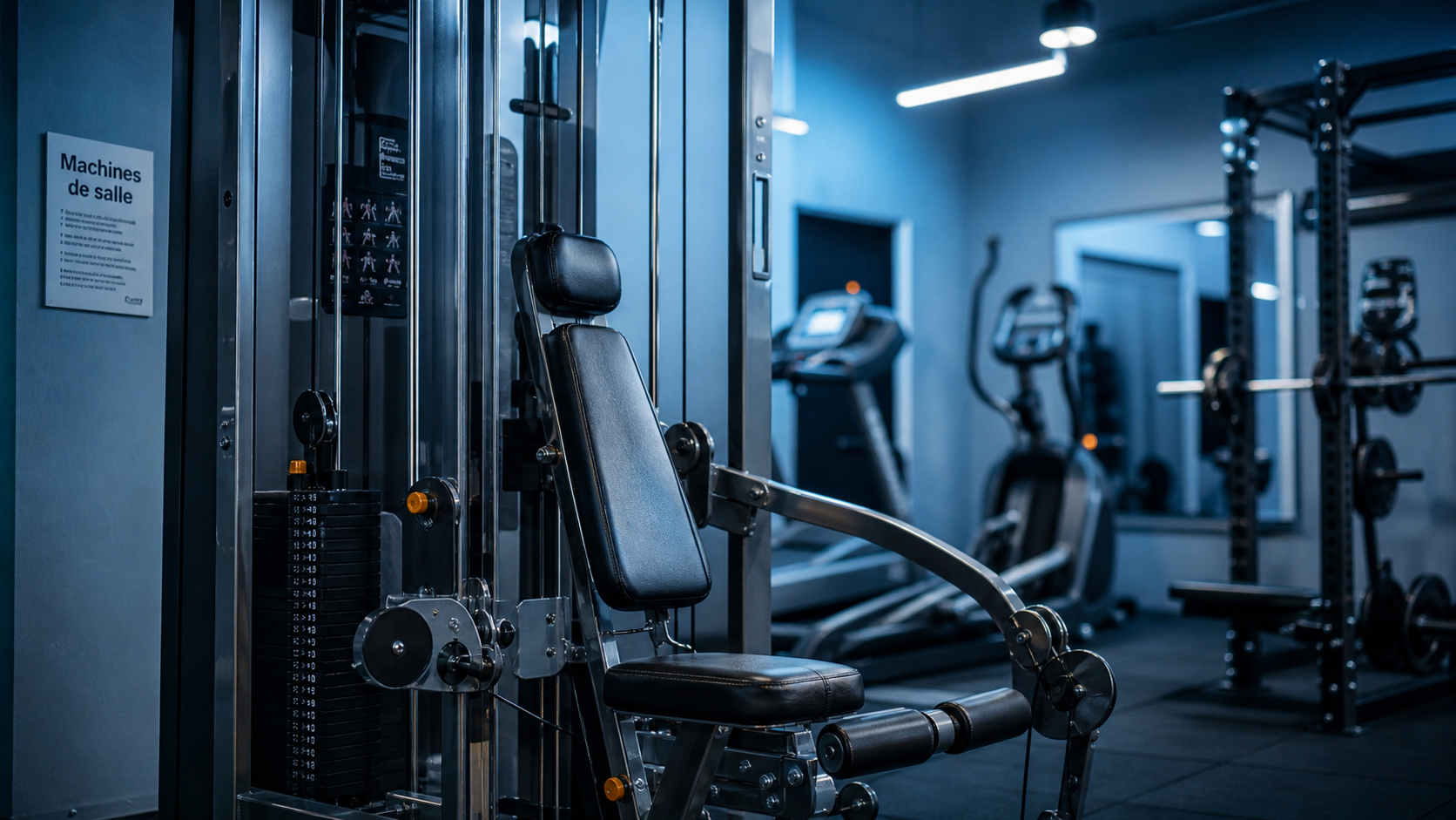Machines de salle de sport : station guidée en salle