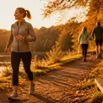 marcher fait il maigrir femme marche au parc