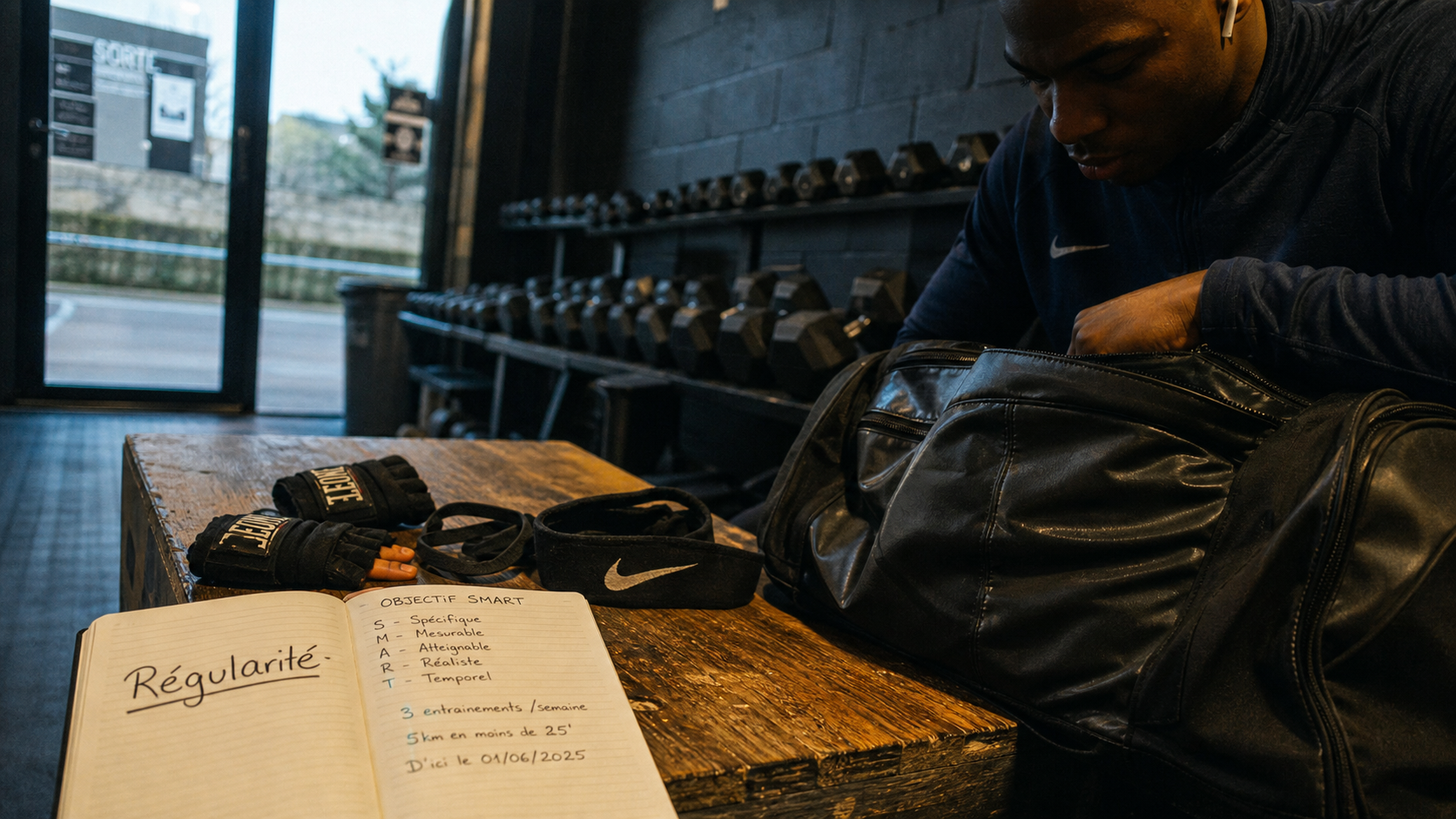 Motivation musculation : régularité en salle de sport, carnet SMART
