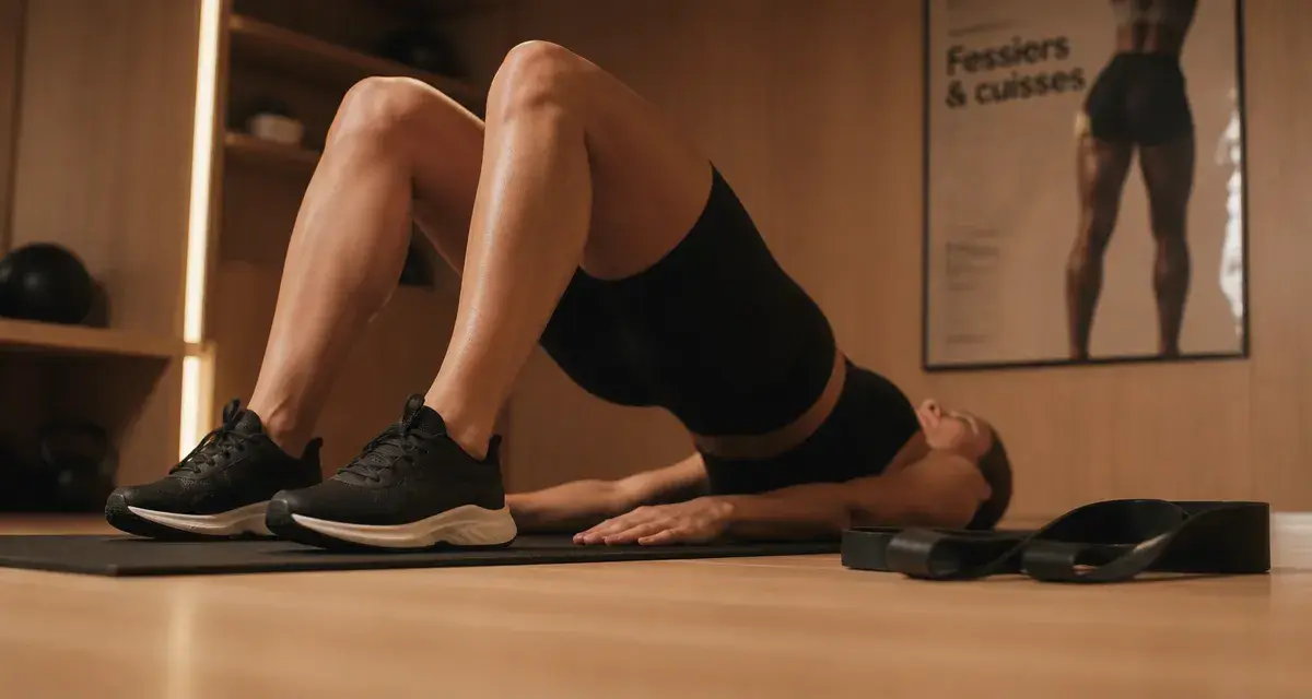 Muscler fesses et cuisses : pont fessier en salle de sport