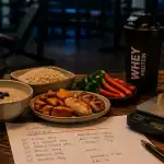 Prise de masse musculaire : repas bulk, shaker whey et calcul surplus calories