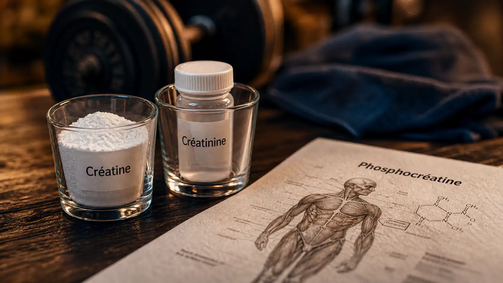 Qu est ce que la creatine ? créatine et créatinine, poudre et flacon