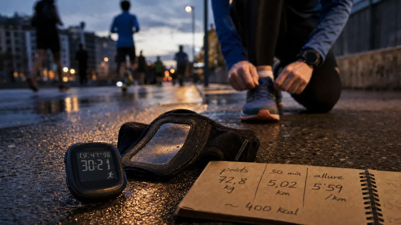 Calories brulees jogging 30 minutes : poids et allure