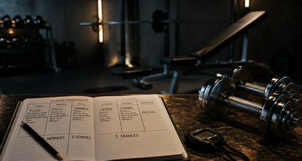 Programme musculation pour une semaine : 3/4/5 séances en salle de sport