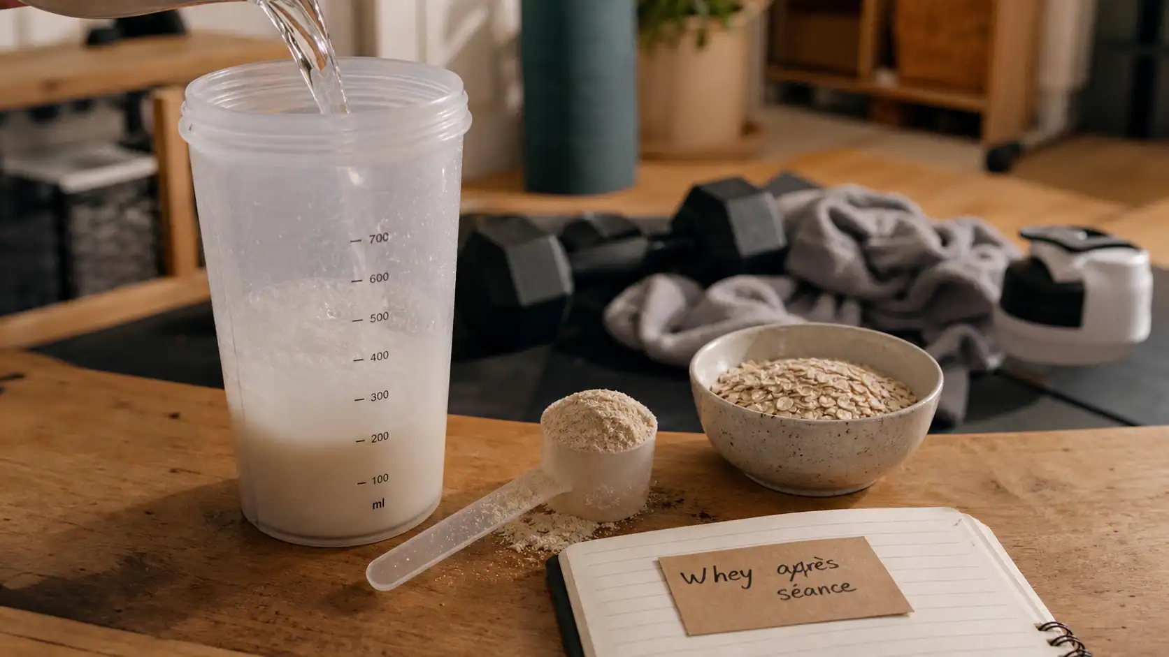 Quand prendre de la whey : shaker après séance