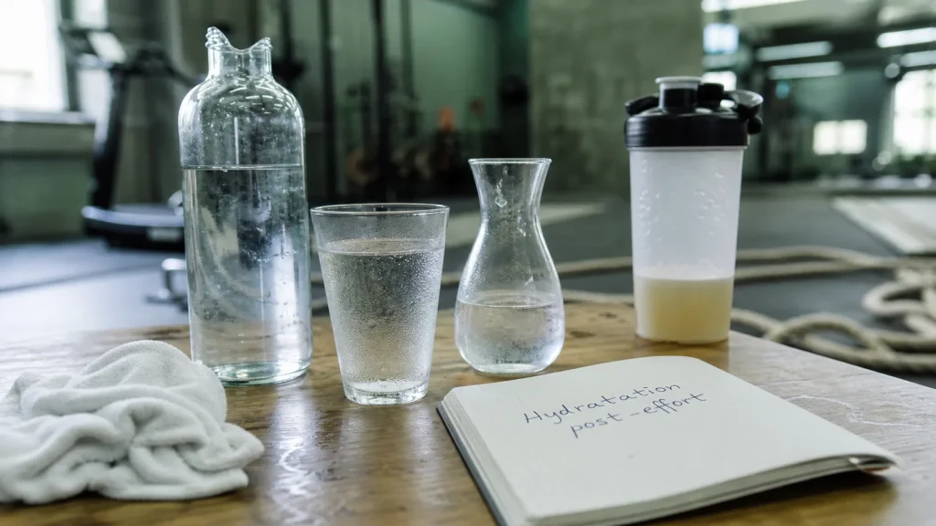 Que boire contre les courbatures : eau, bicarbonates ou boisson de récupération post-sport
