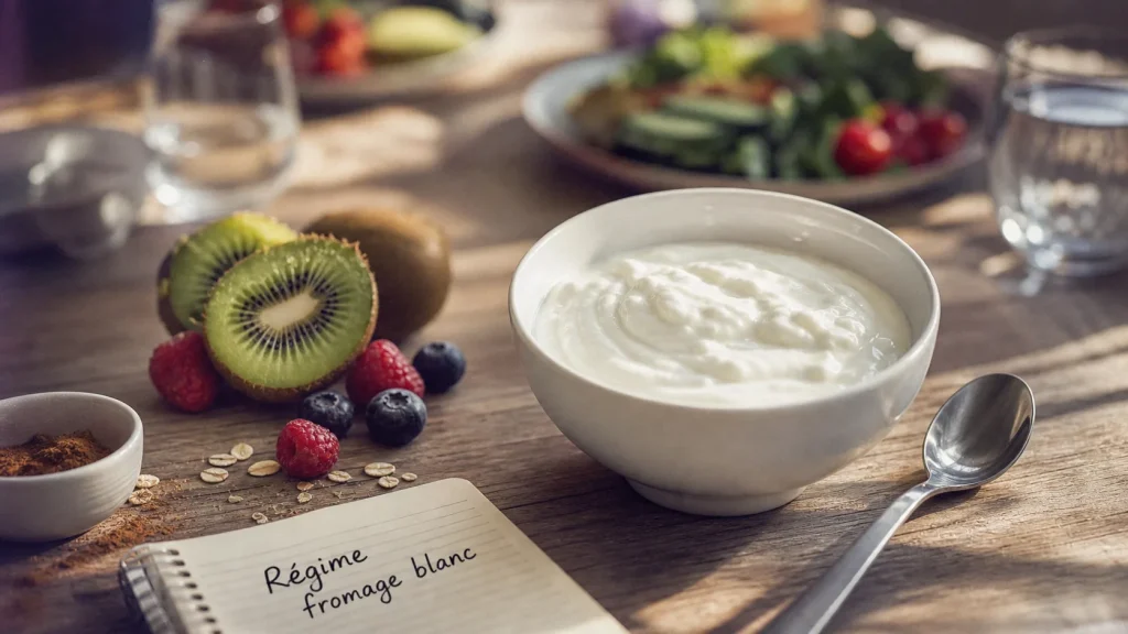 Bol de fromage blanc pour regime au fromage blanc : 2 semaines pour mincir sans carences