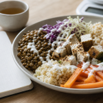 Regime vegetarien pour perdre 10 kilos : assiette minceur protéines et féculents