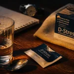 D-Stress et effets secondaires d stress : sachet dose et verre d’eau