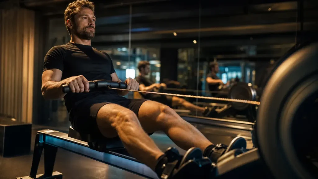 Le rameur fait travailler quels muscles ? Jambes, dos et abdos d’abord, bras et épaules ensuite