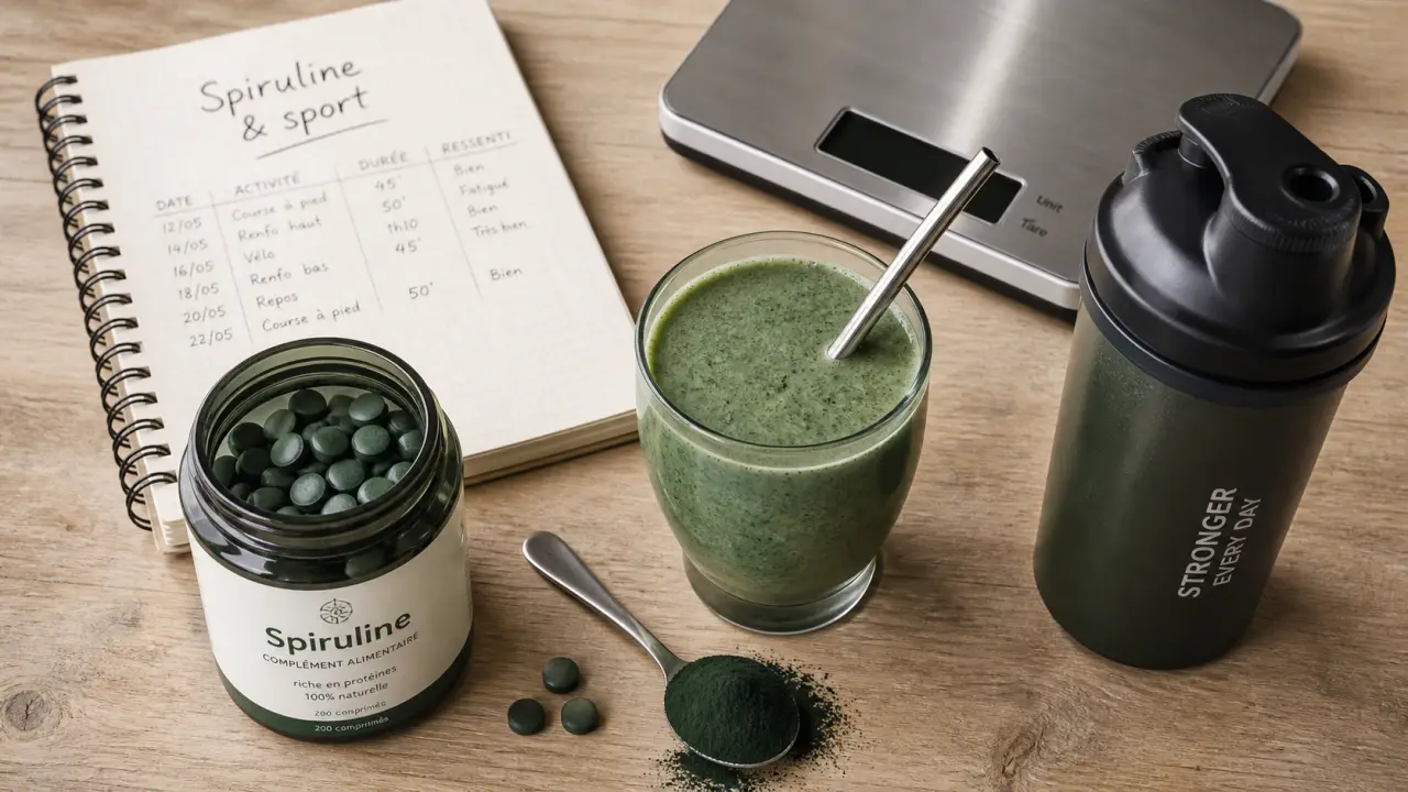 Sport et spiruline : spiruline pour endurance et récupération, dosage