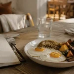 Perdre poids après grossesse : assiette équilibrée et eau, 6 semaines