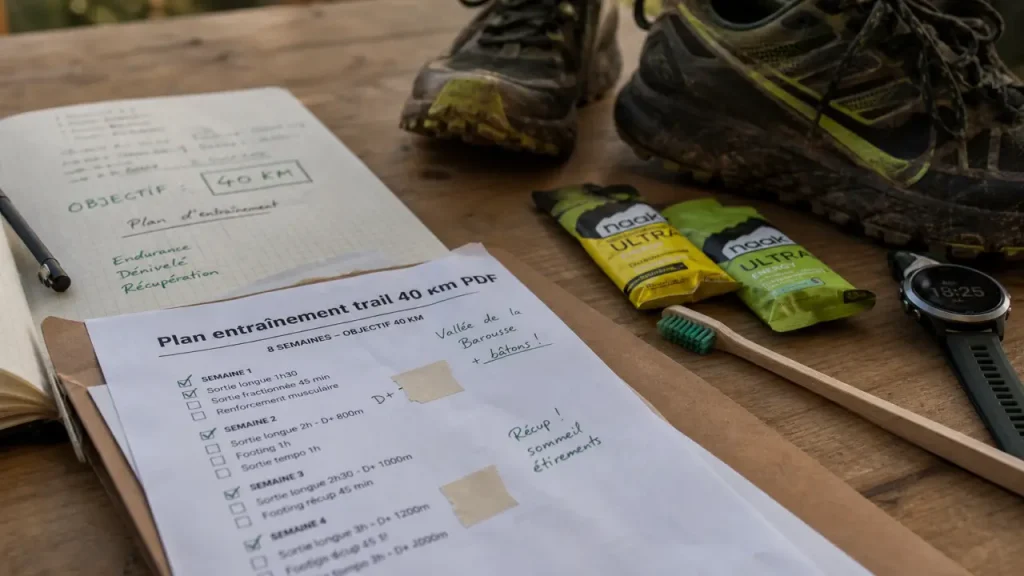 Trail 40 km : un plan PDF sur 10 semaines pour gérer le D+ et la récupération