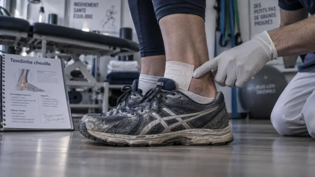 Tendinite de la cheville : le repos seul ne rétablit pas toujours un appui stable