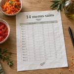 14 menus pour manger sainement pdf : menus prêts à imprimer