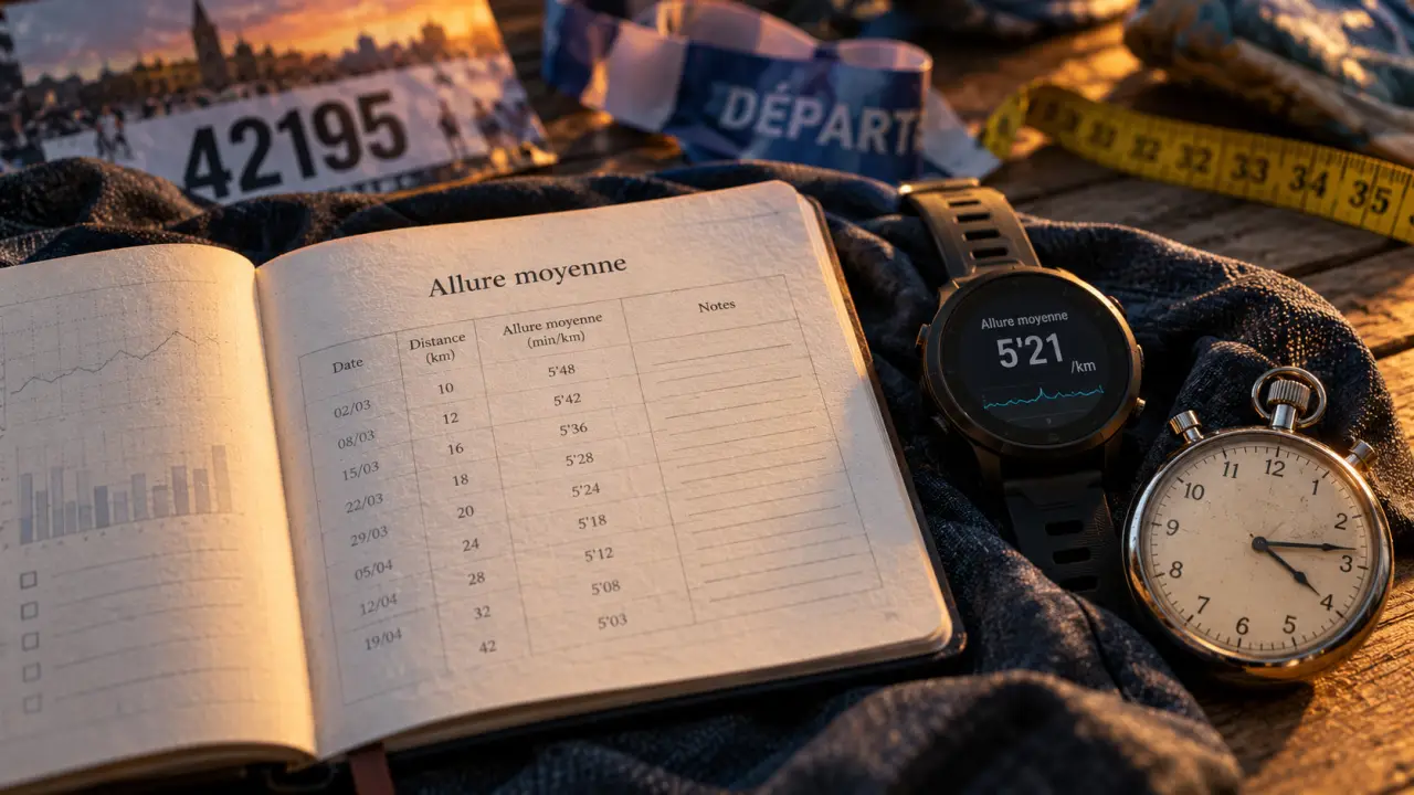 Moyenne marathon homme : chrono 4h14, allure moyenne